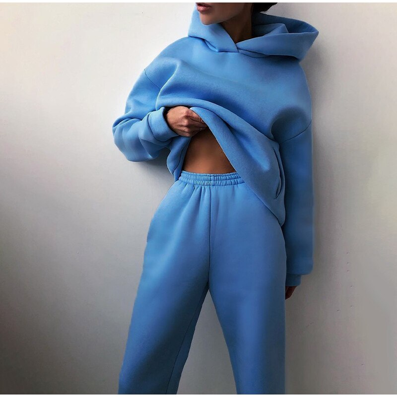 Sophie | Women's Jogger Set Relaxed Fit Pullover Hoodie with Elastic Waist 7