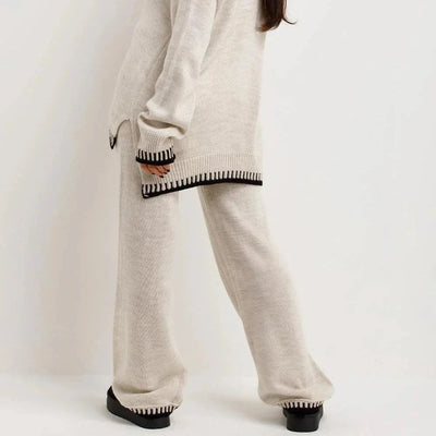 Sophie | Women's Knit Lounge Set with Wide-Leg Pants 2