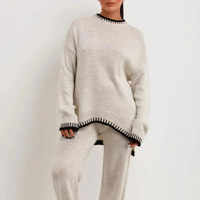 Sophie | Women's Knit Lounge Set with Wide-Leg Pants 3