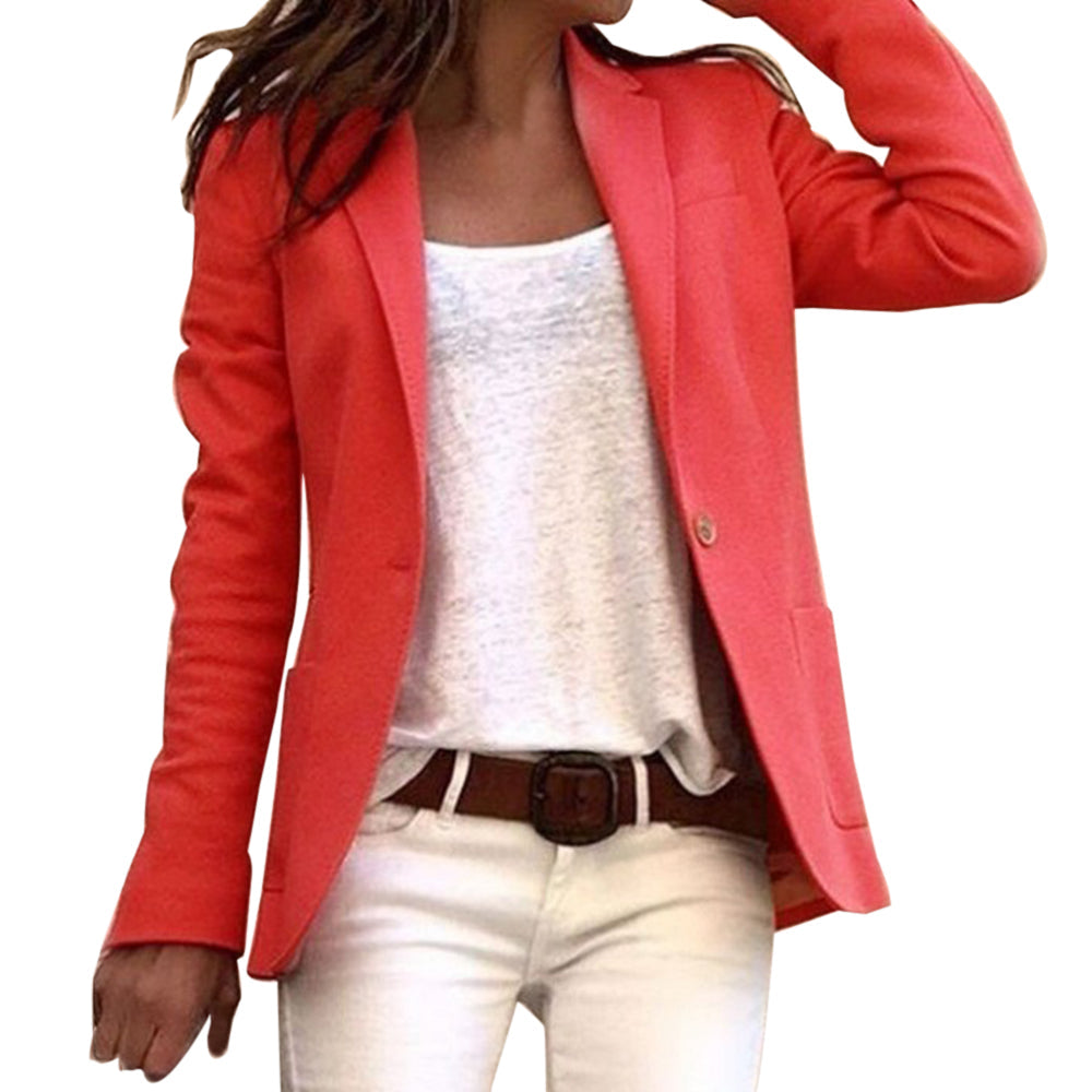 Sophie | Women's Lightweight Blazer With Lapel Collar in Black, Pink, White 3
