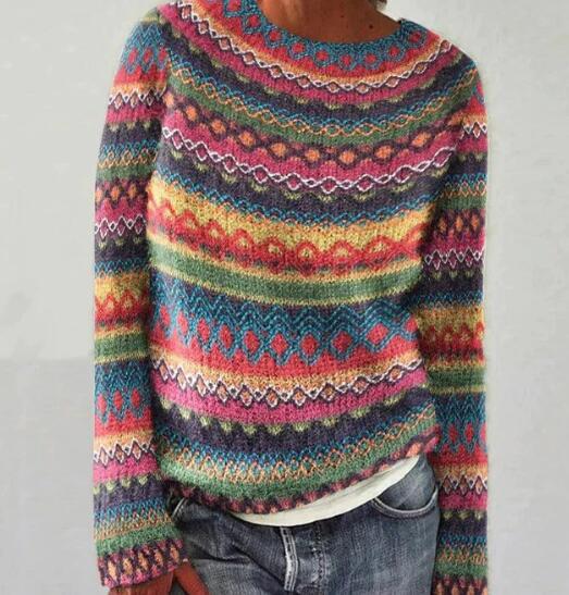 Sophie | Women's Multicolored Striped Sweater 0