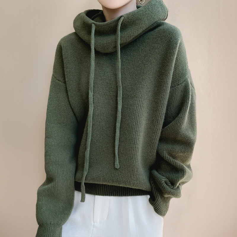Sophie | Women's Oversized Hoodie with Drawstring Funnel Neck 2