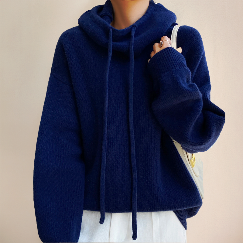 Sophie | Women's Oversized Hoodie with Drawstring Funnel Neck 7
