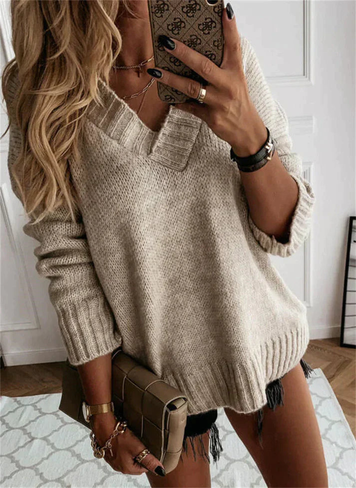 Sophie | Women's Soft Knit V-Neck Sweater 6