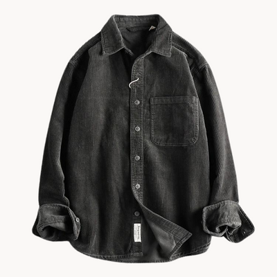 Sophie | Work Shirt Corded Texture Button-Front with Chest Pocket 6