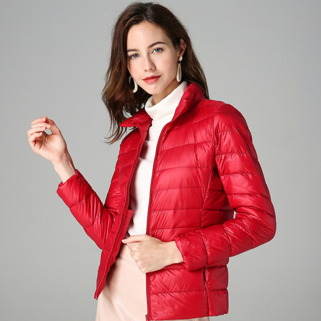 Thilde | Women's Quilted Winter Jacket with Zipper 12