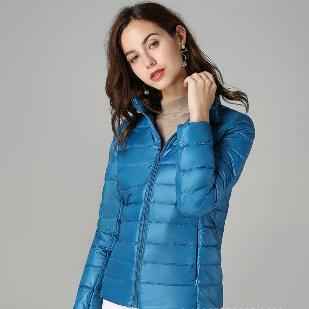 Thilde | Women's Quilted Winter Jacket with Zipper 6
