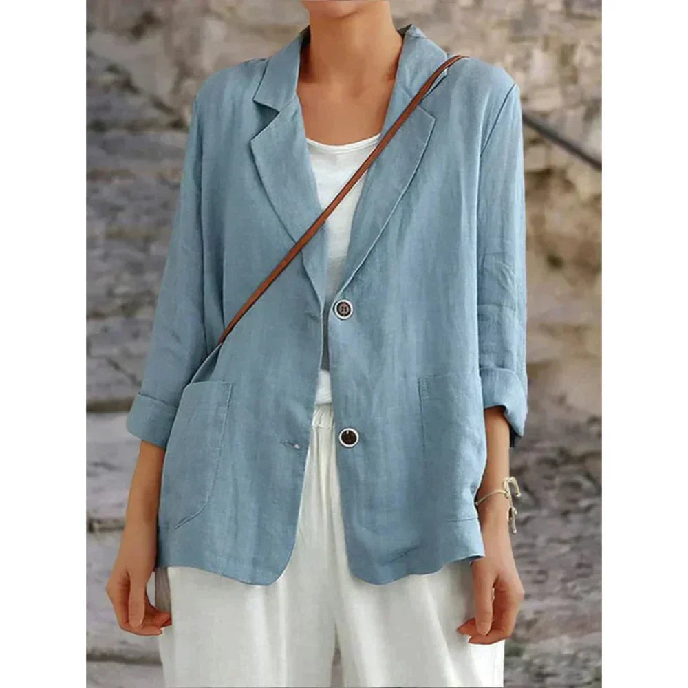 Valeria | Women's Lightweight Blazer with Rolled Sleeves 1