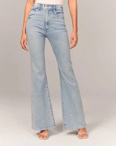 Veronica | Women's High-Waisted Flare Jeans with Zipper Closure 0