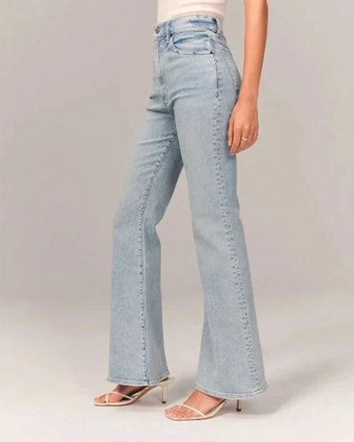 Veronica | Women's High-Waisted Flare Jeans with Zipper Closure 2
