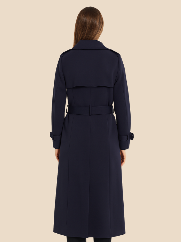 Victoria | Women's Classic Double-Breasted Trench Coat with Adjustable Belt 7