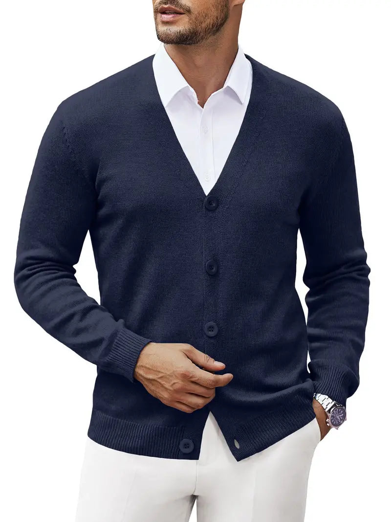 William | Men’s Cardigan Open Front Soft Knitted 2