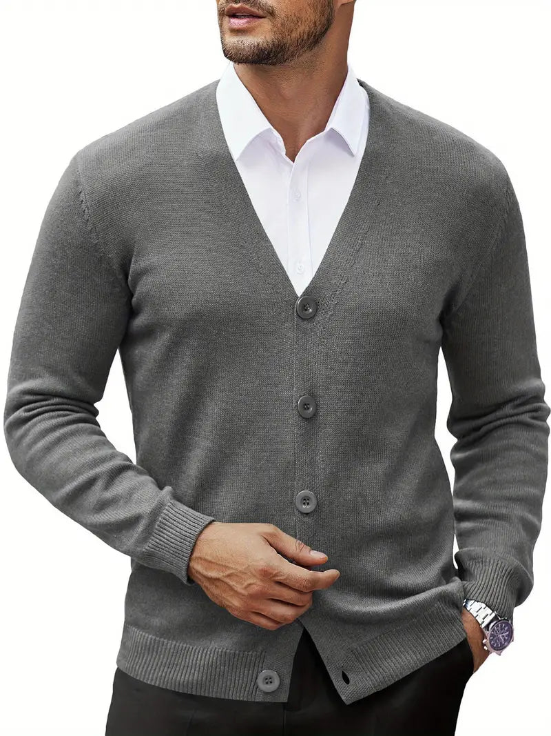 William | Men’s Cardigan Open Front Soft Knitted 3