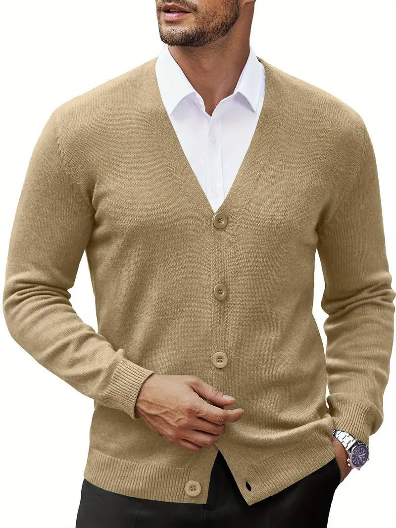 William | Men’s Cardigan Open Front Soft Knitted 4