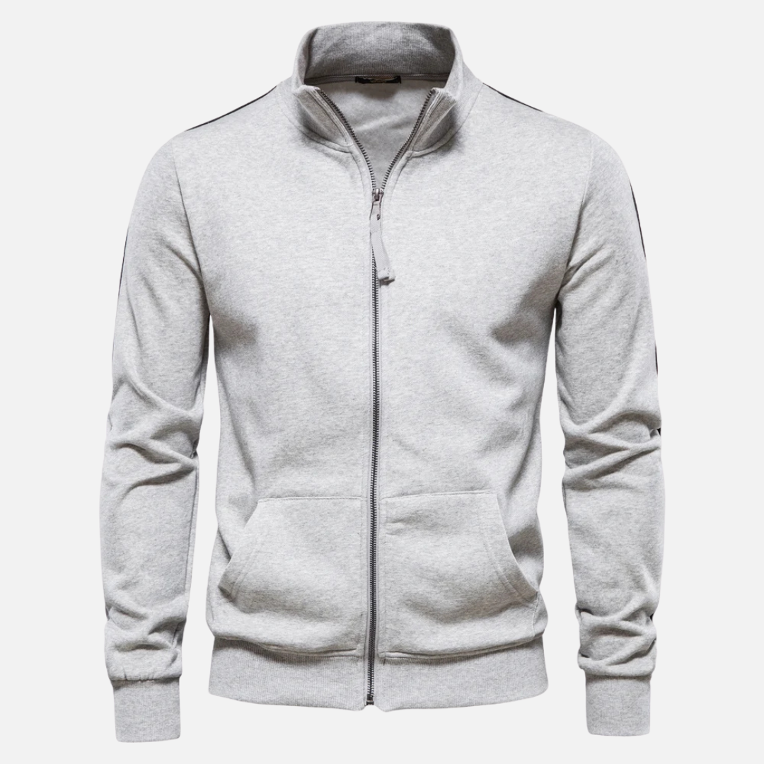 William | Men’s Half Zip Sweater With Stand Collar 7