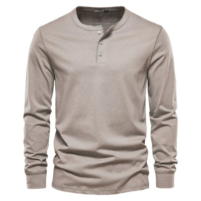 William | Men’s Henley Shirt With Button Placket 1