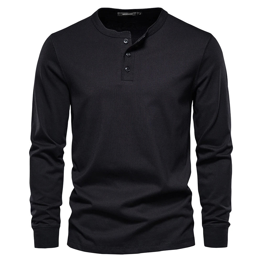 William | Men’s Henley Shirt With Button Placket 2