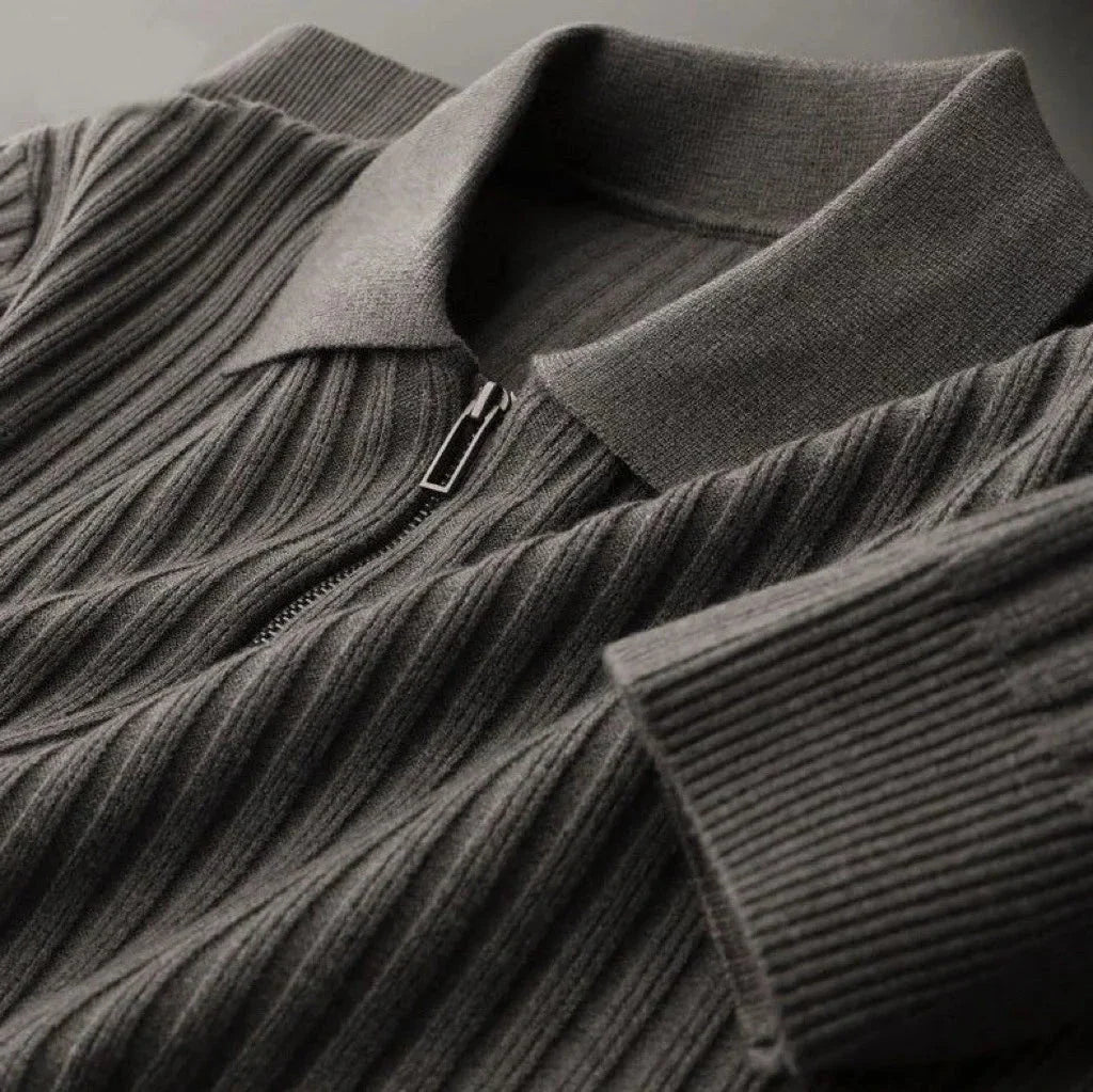 William | Men’s Long Sleeve Polo Shirt With Collar And Button Placket 6