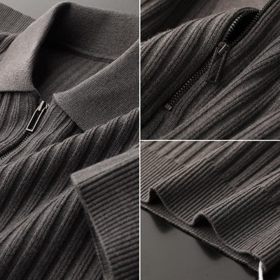 William | Men’s Long Sleeve Polo Shirt With Collar And Button Placket 8