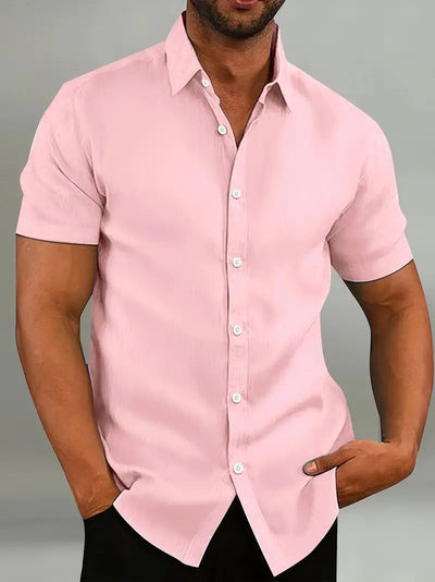 William | Men’s Short Sleeve Shirt With Button-Down Front 11