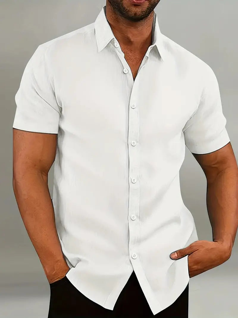 William | Men’s Short Sleeve Shirt With Button-Down Front 2