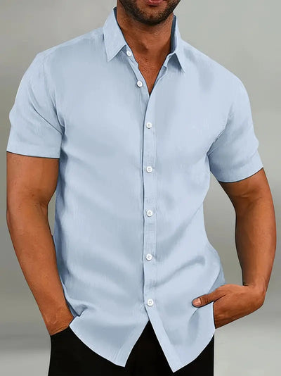 William | Men’s Short Sleeve Shirt With Button-Down Front 8