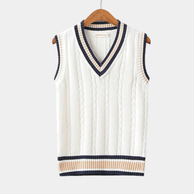 William | Men’s Sleeveless Sweater Patterned Knit Design 0