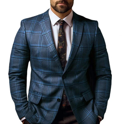 William | Men’s Suit Jacket Tailored Fit Checked Pattern 6
