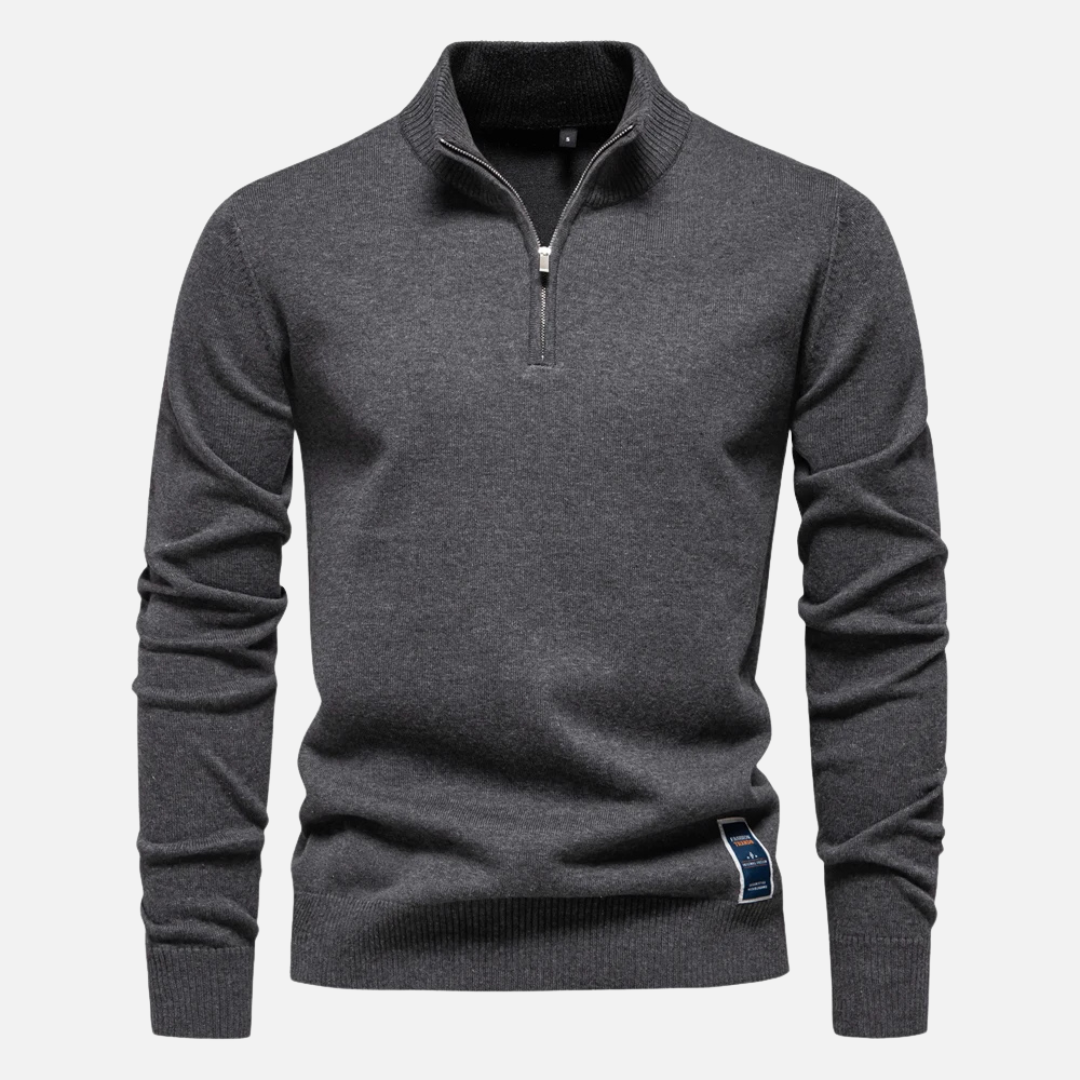 William | Men’s Sweater Quarter Zip Smooth 0