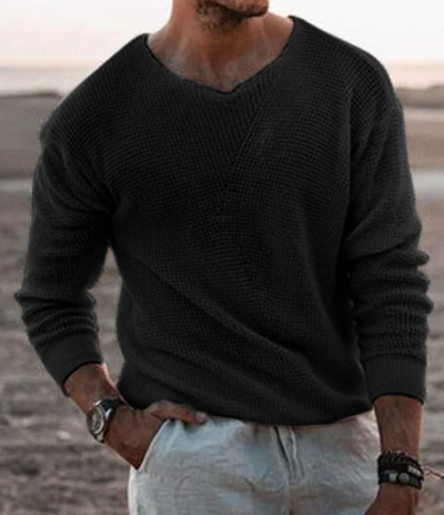 William | Men’s Sweater V-Neck Knitted Breathable Design 2