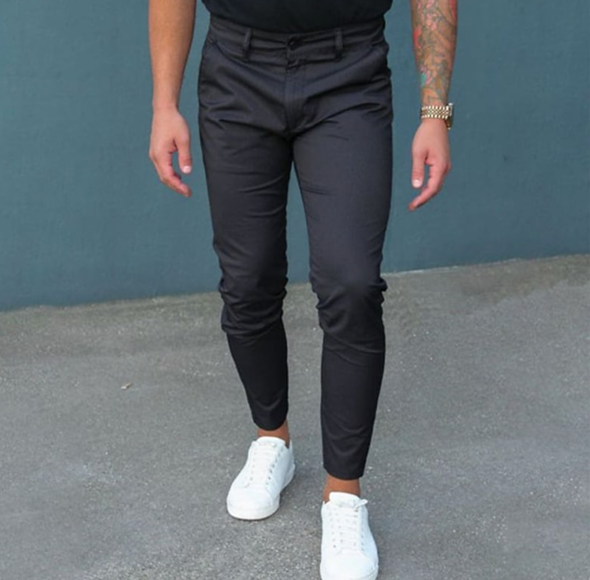 William | Men’s Trousers With Belt Loops Soft Texture 0