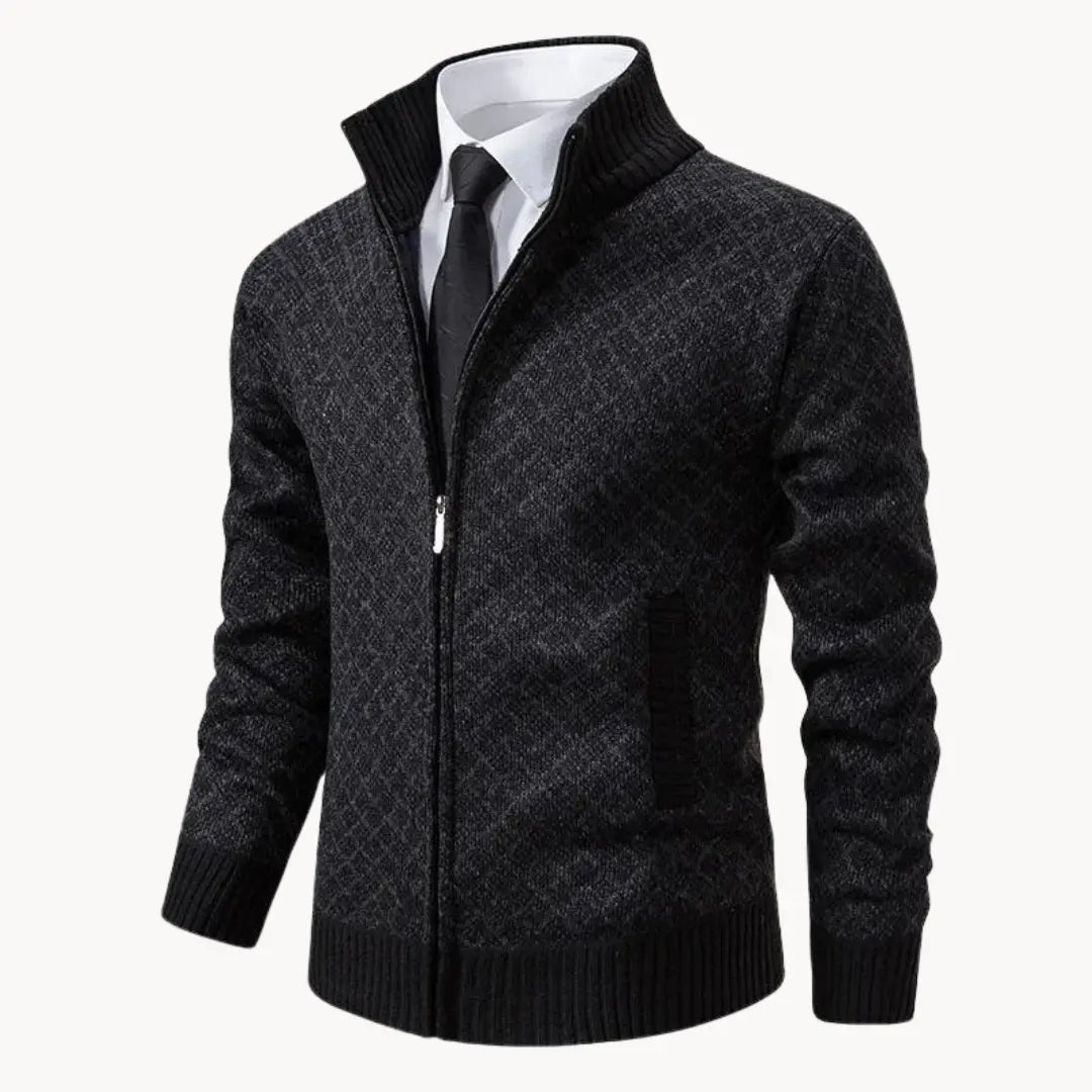 William | Men’s Turtleneck Sweater Jacquard Knit 0