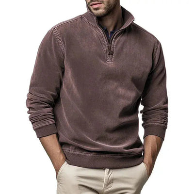 William | Men’s Vintage Fleece Sweatshirt With Ribbed Cuffs 3