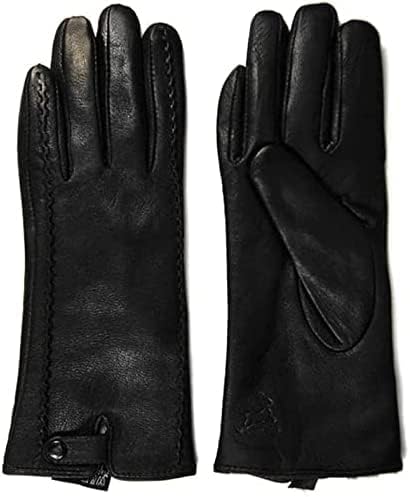 Elina | Women's Black Leather Gloves